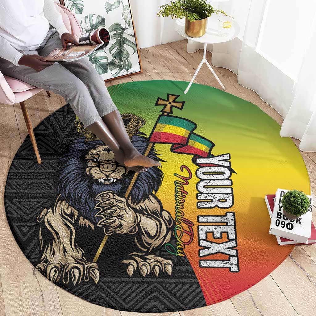 Personalized Ethiopia Round Carpet Happy National Day LT15