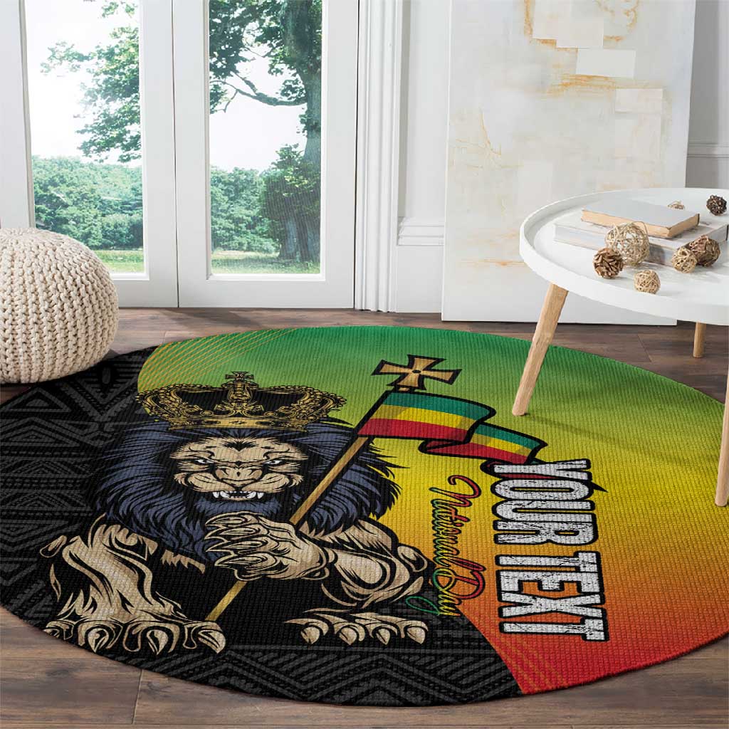 Personalized Ethiopia Round Carpet Happy National Day LT15
