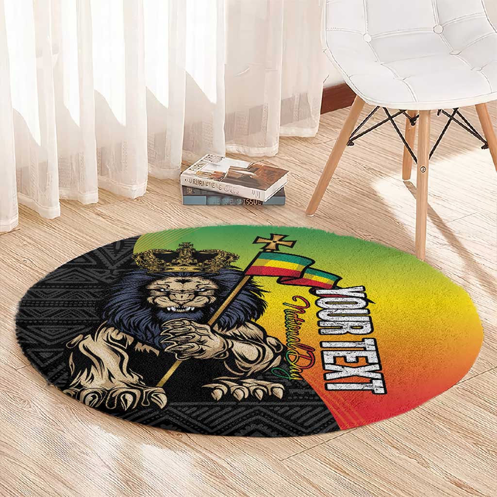 Personalized Ethiopia Round Carpet Happy National Day LT15