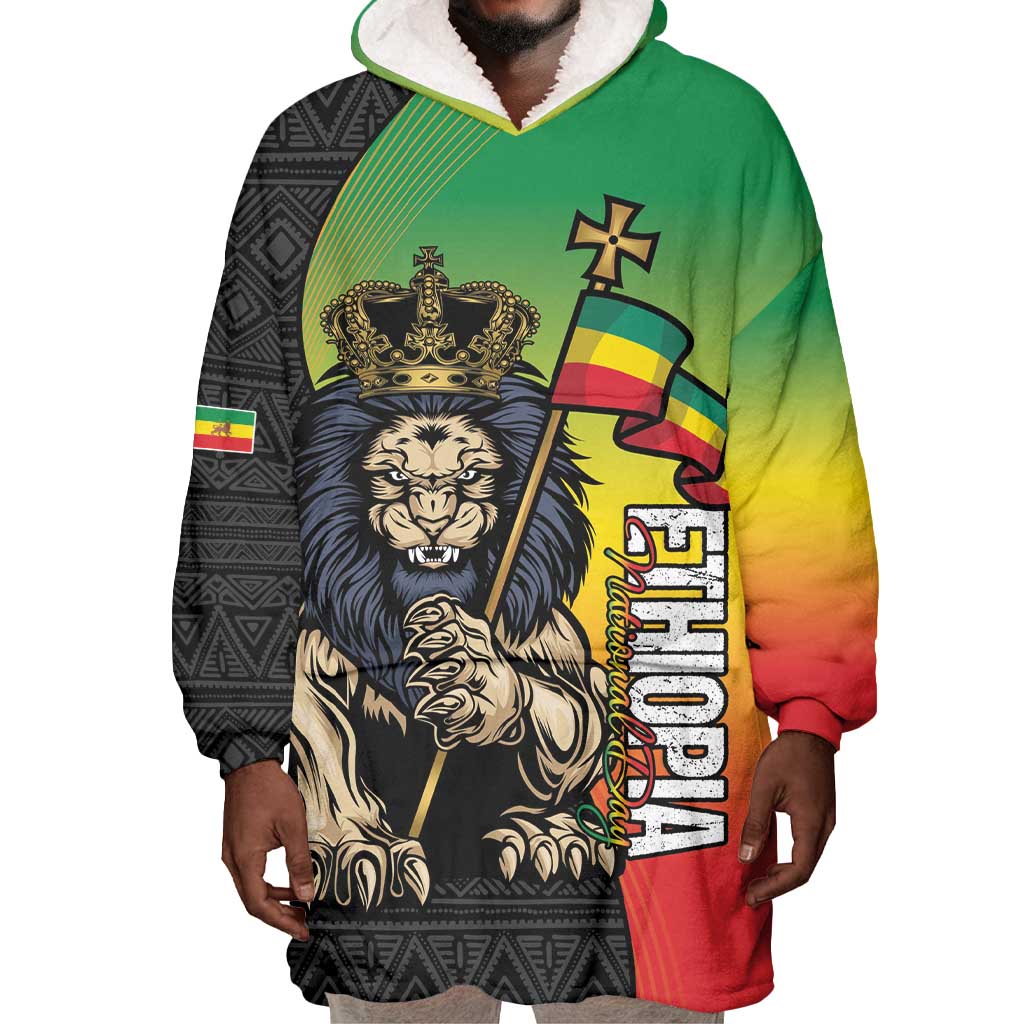 Personalized Ethiopia Wearable Blanket Hoodie Happy National Day LT15
