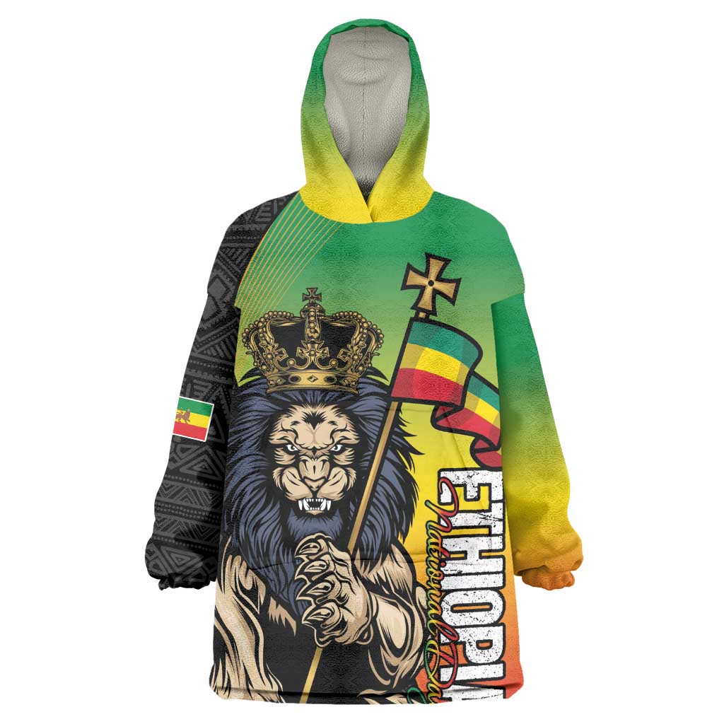 Personalized Ethiopia Wearable Blanket Hoodie Happy National Day LT15