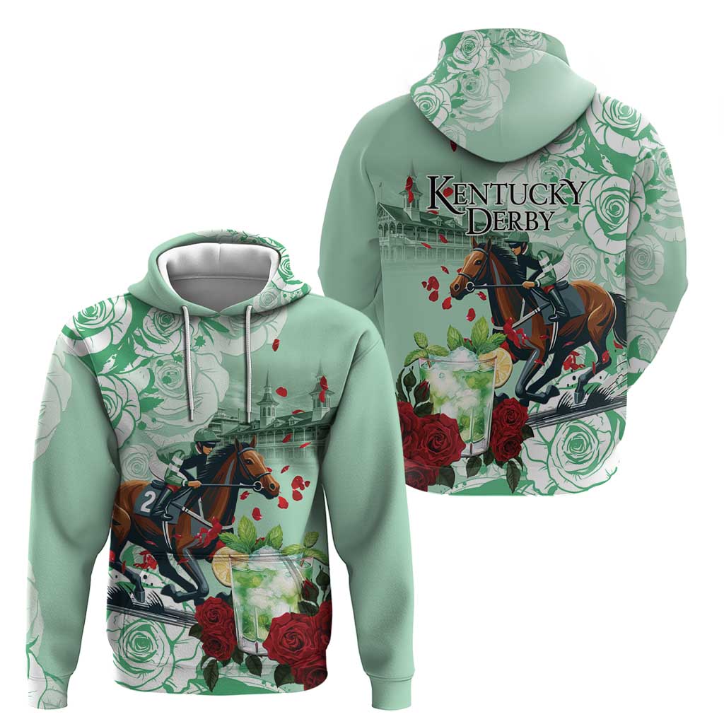 Kentucky Horse Racing Hoodie Churchill Downs Derby Mint Julep Cocktail LT15