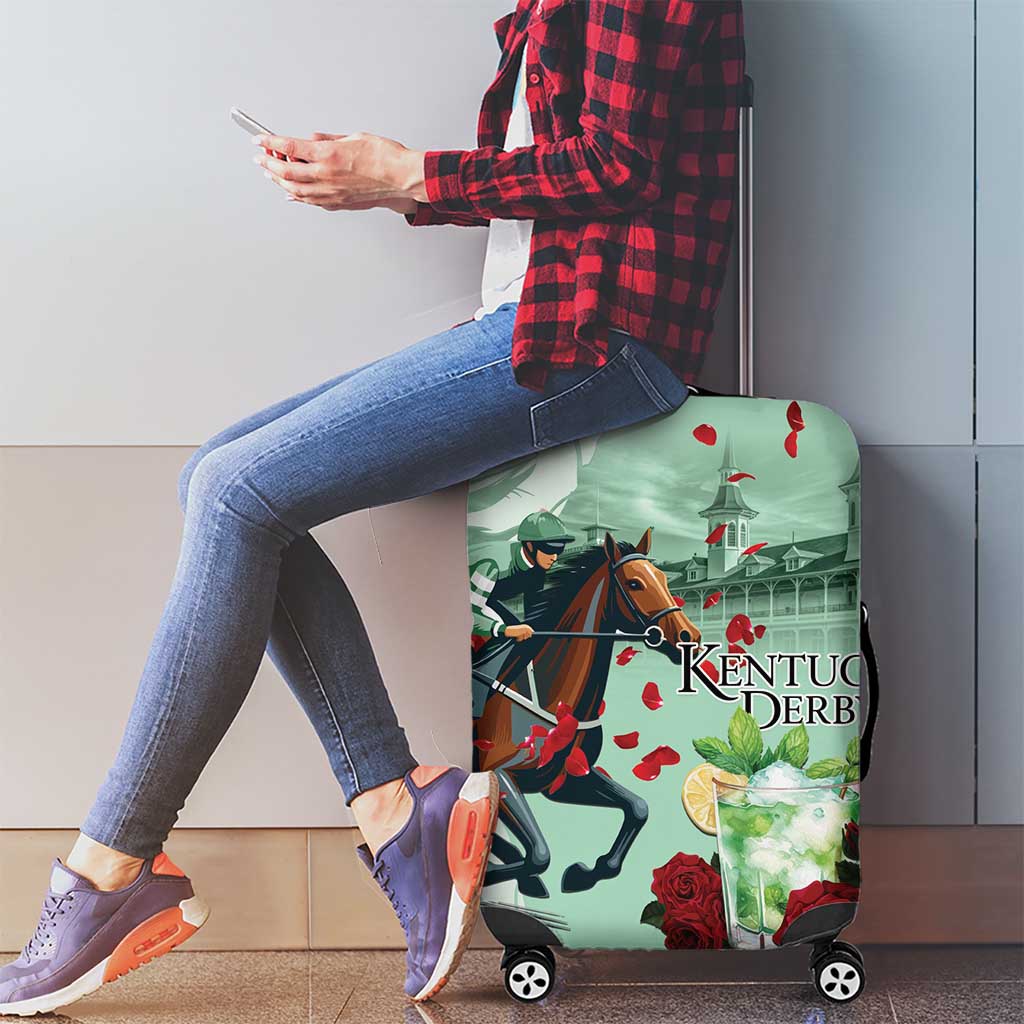 Kentucky Horse Racing Luggage Cover Churchill Downs Derby Mint Julep Cocktail LT15