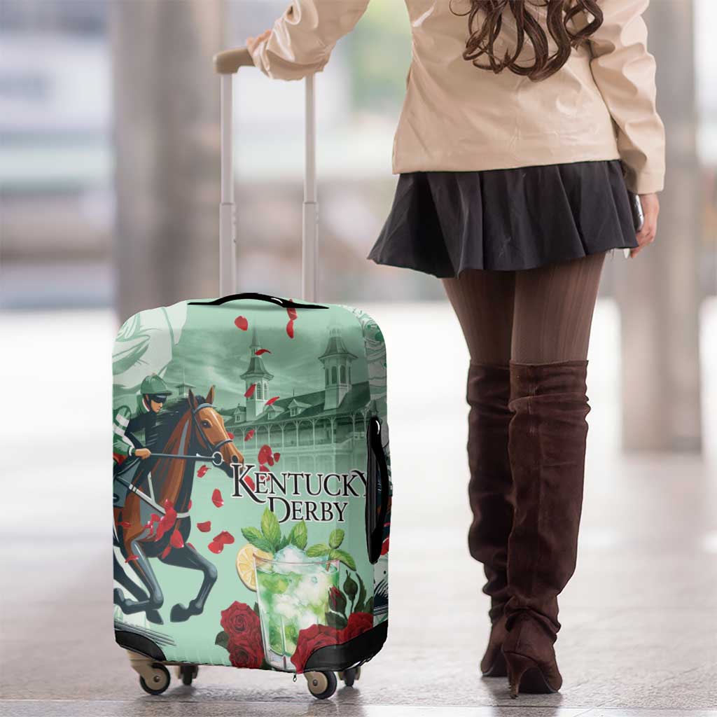 Kentucky Horse Racing Luggage Cover Churchill Downs Derby Mint Julep Cocktail LT15