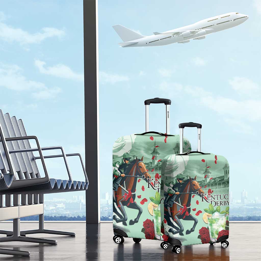 Kentucky Horse Racing Luggage Cover Churchill Downs Derby Mint Julep Cocktail LT15