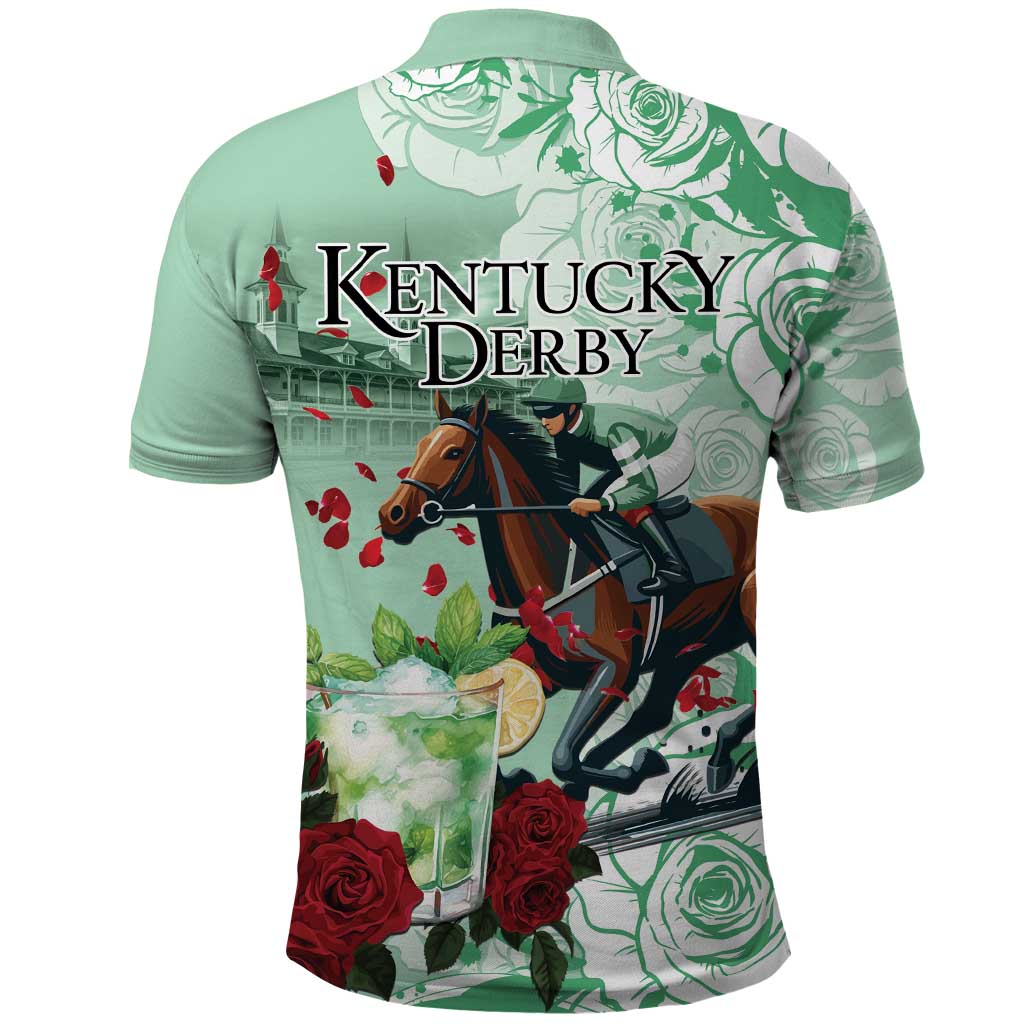 Kentucky Horse Racing Polo Shirt Churchill Downs Derby Mint Julep Cocktail LT15