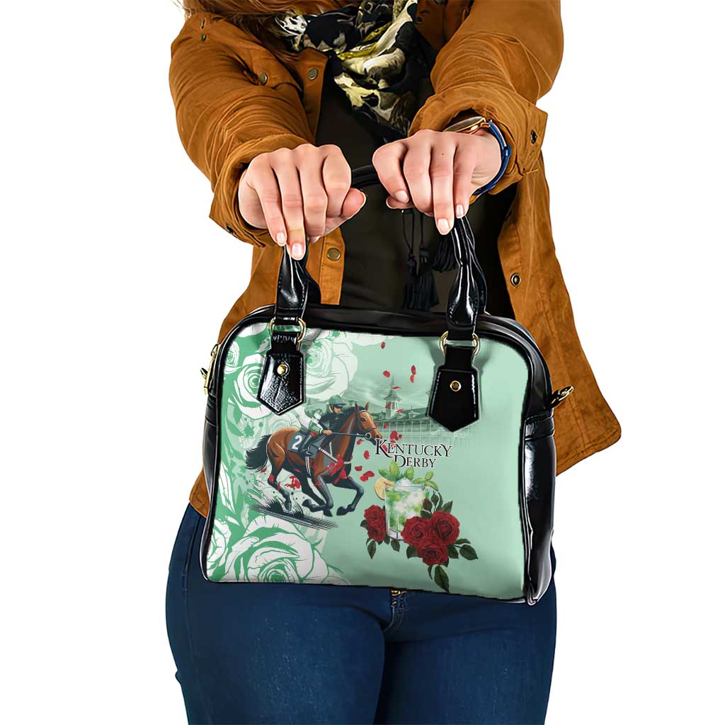 Kentucky Horse Racing Shoulder Handbag Churchill Downs Derby Mint Julep Cocktail LT15