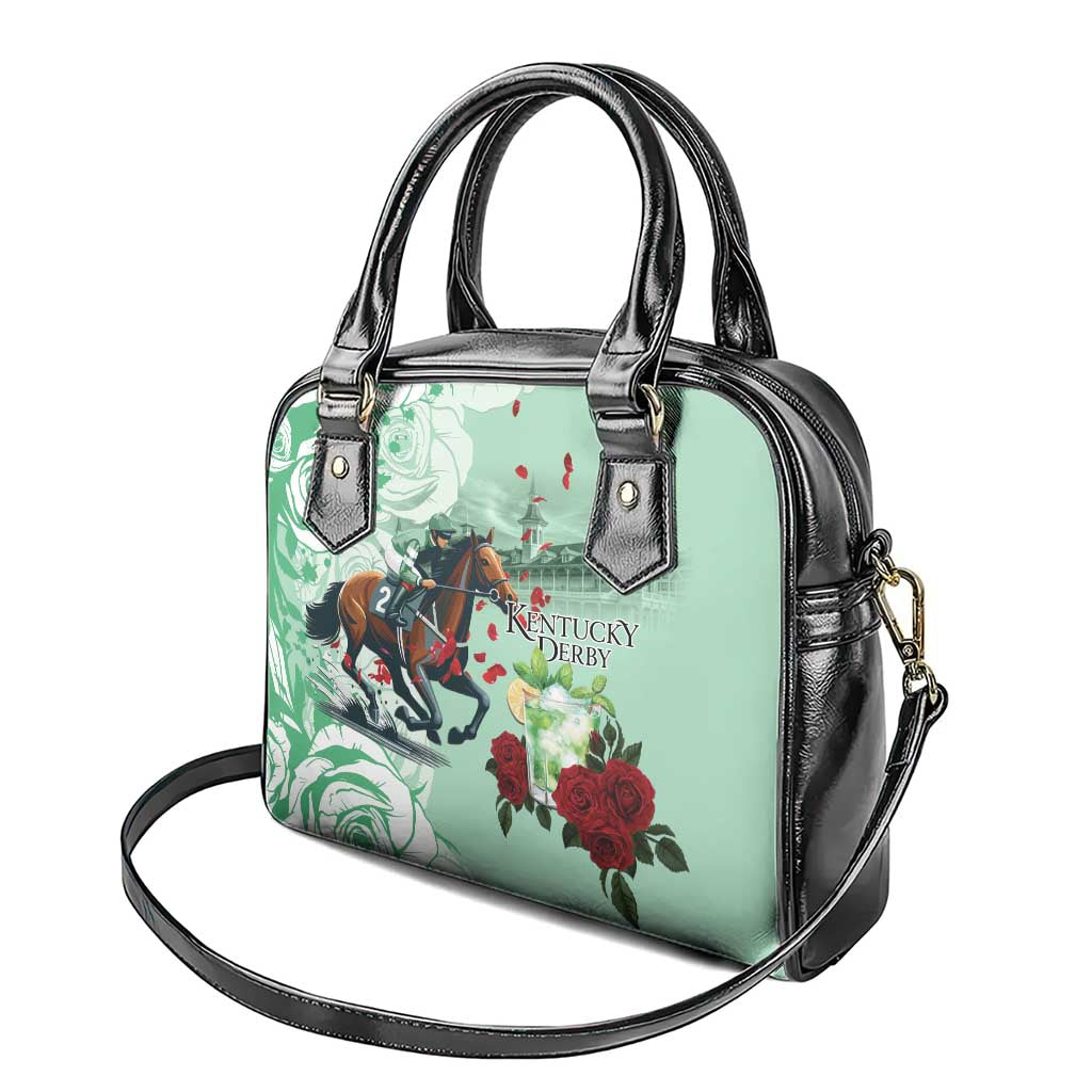 Kentucky Horse Racing Shoulder Handbag Churchill Downs Derby Mint Julep Cocktail LT15
