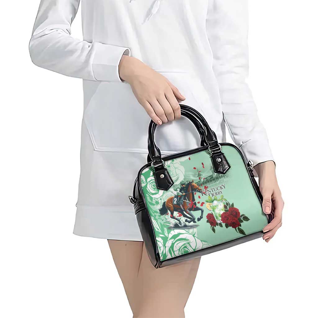 Kentucky Horse Racing Shoulder Handbag Churchill Downs Derby Mint Julep Cocktail LT15