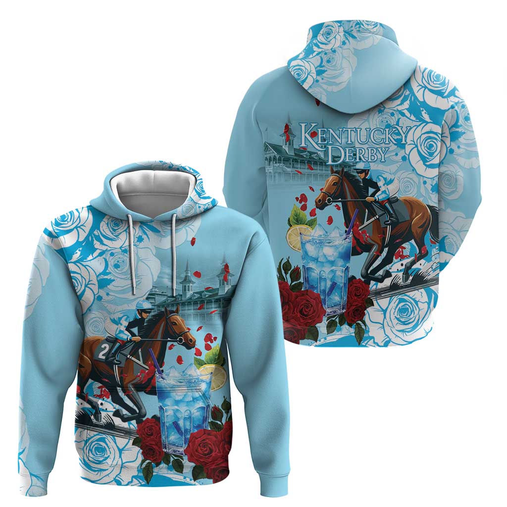 Kentucky Horse Racing Hoodie Churchill Downs Derby Blueberry Mint Julep Cocktail LT15