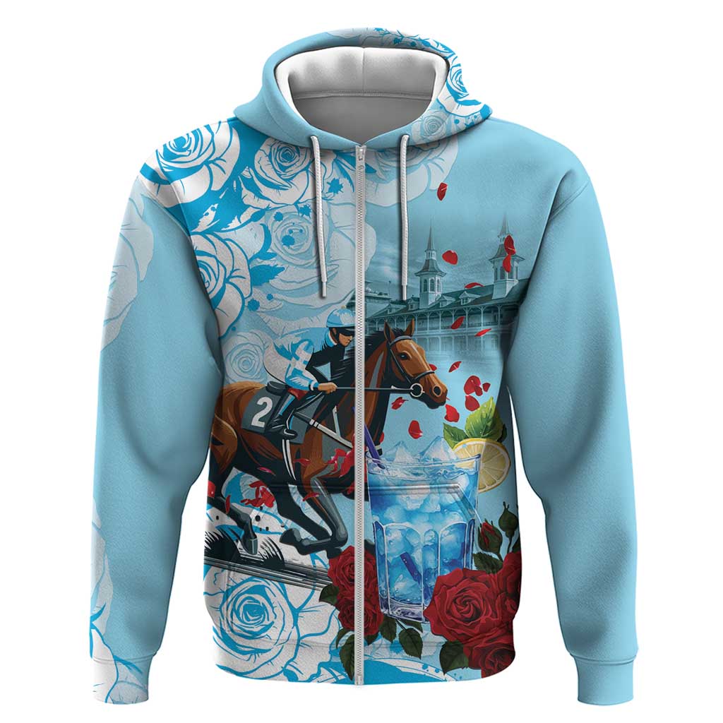 Kentucky Horse Racing Hoodie Churchill Downs Derby Blueberry Mint Julep Cocktail LT15