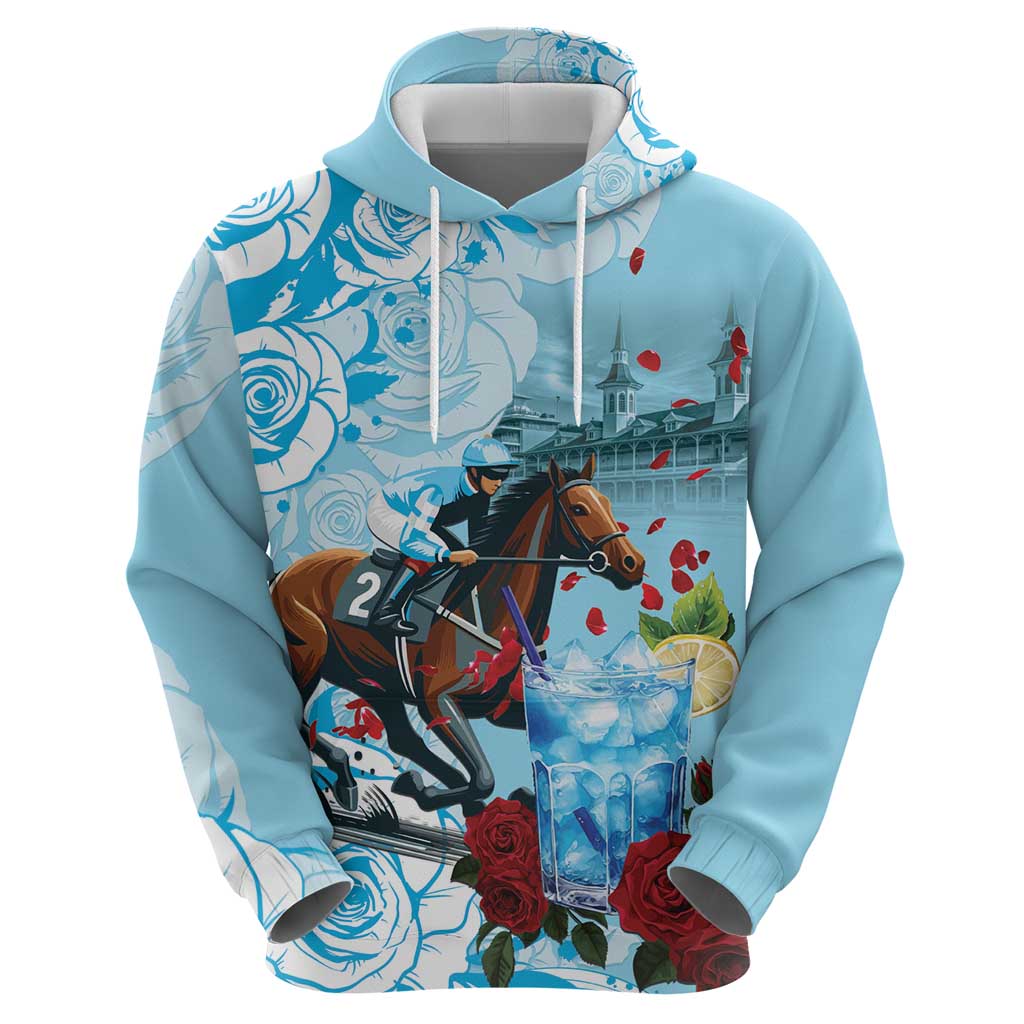 Kentucky Horse Racing Hoodie Churchill Downs Derby Blueberry Mint Julep Cocktail LT15