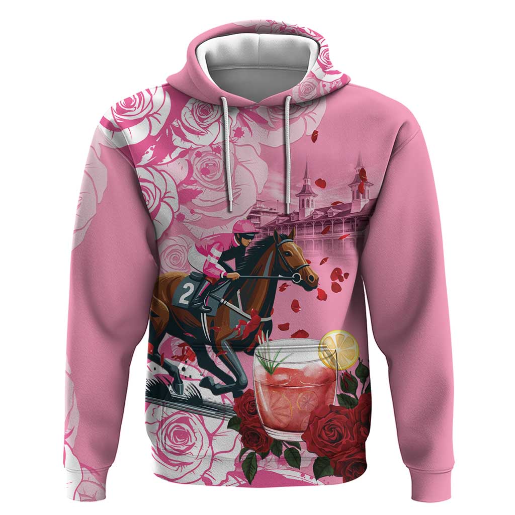 Kentucky Horse Racing Hoodie Churchill Downs Derby Strawberry Mint Julep Cocktail LT15
