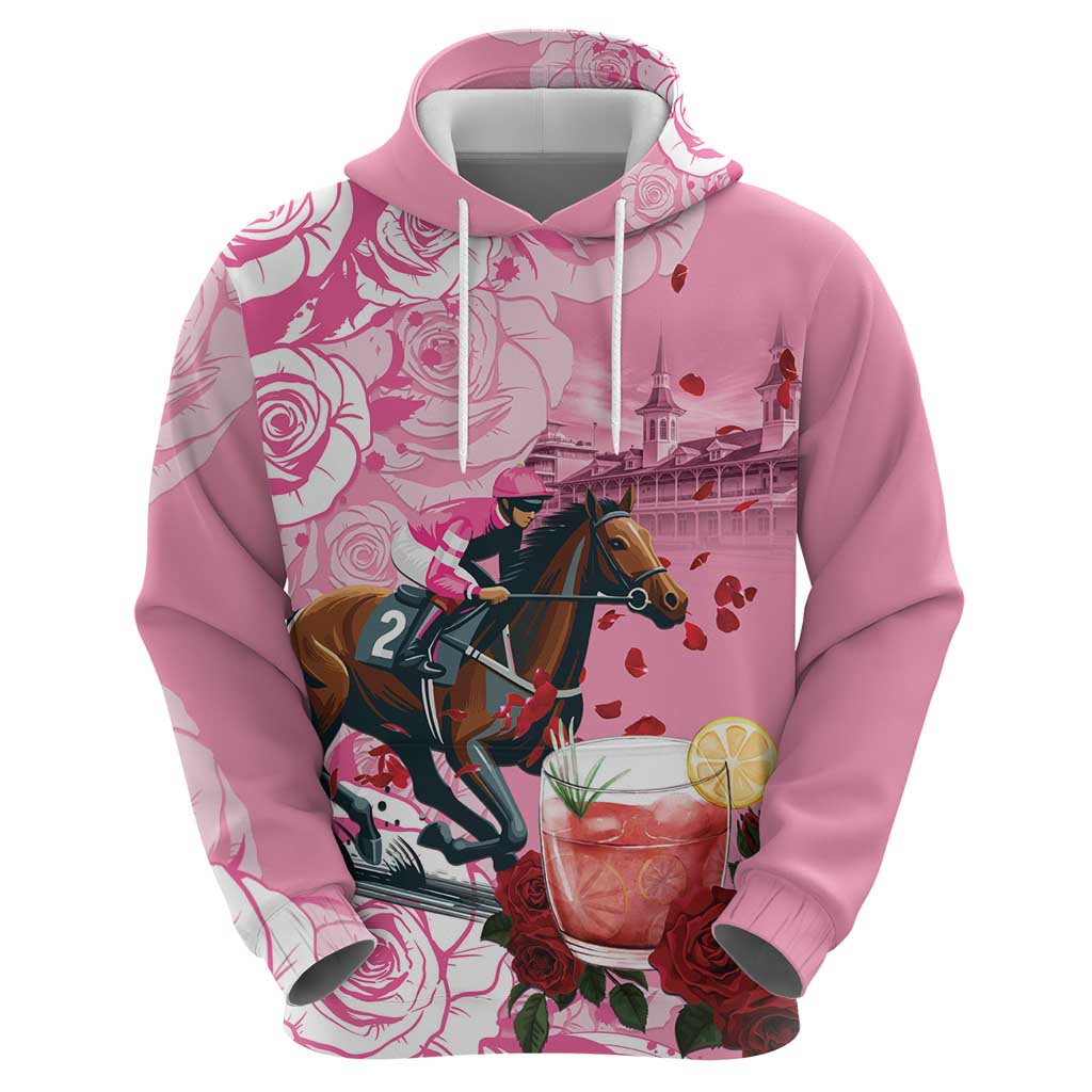 Kentucky Horse Racing Hoodie Churchill Downs Derby Strawberry Mint Julep Cocktail LT15