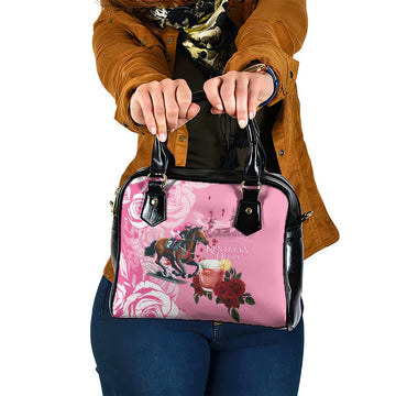 Kentucky Horse Racing Shoulder Handbag Churchill Downs Derby Strawberry Mint Julep Cocktail LT15