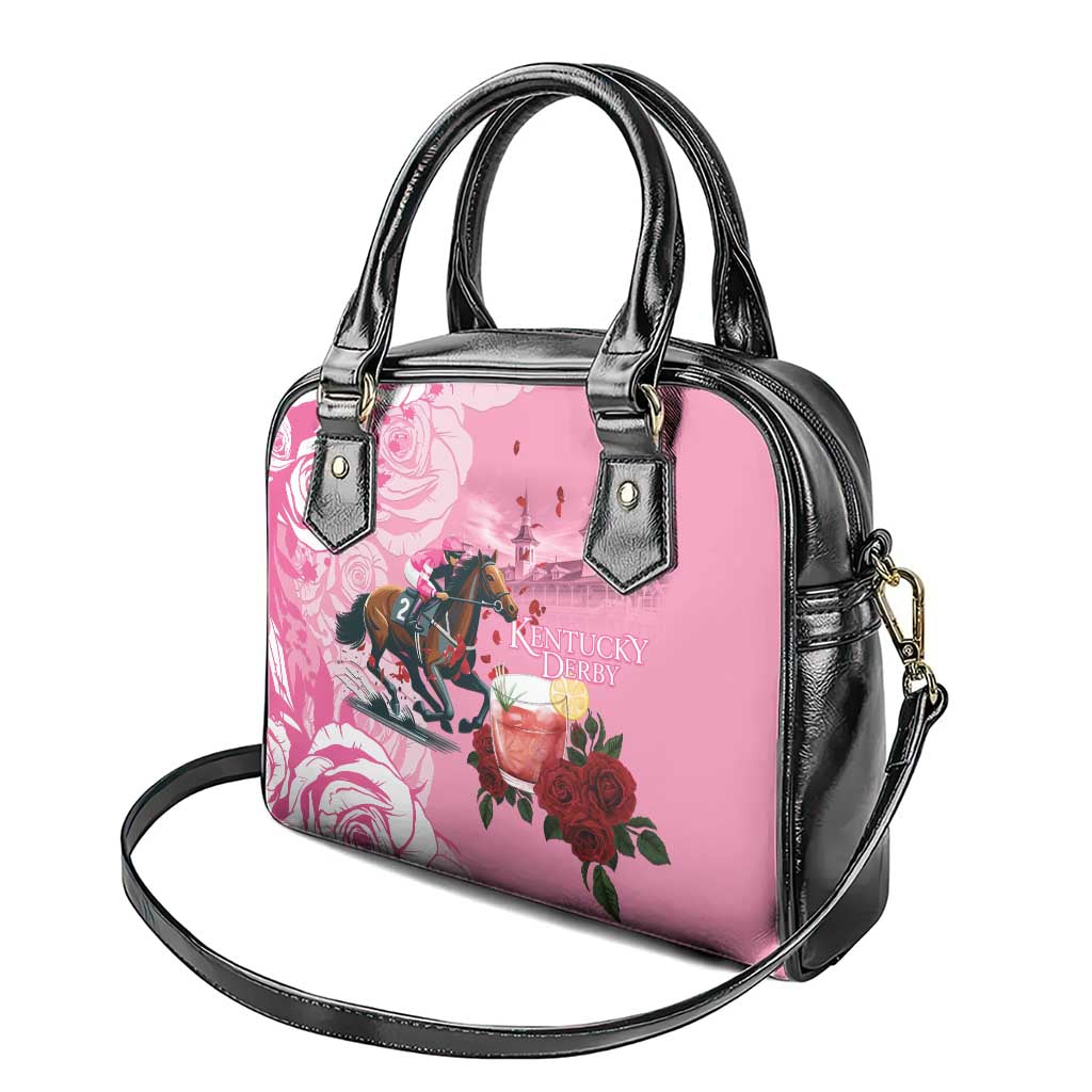 Kentucky Horse Racing Shoulder Handbag Churchill Downs Derby Strawberry Mint Julep Cocktail LT15