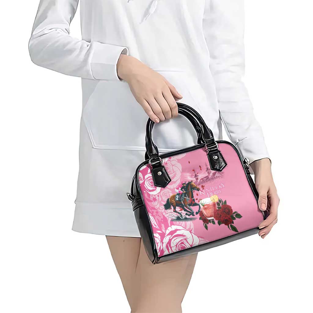 Kentucky Horse Racing Shoulder Handbag Churchill Downs Derby Strawberry Mint Julep Cocktail LT15