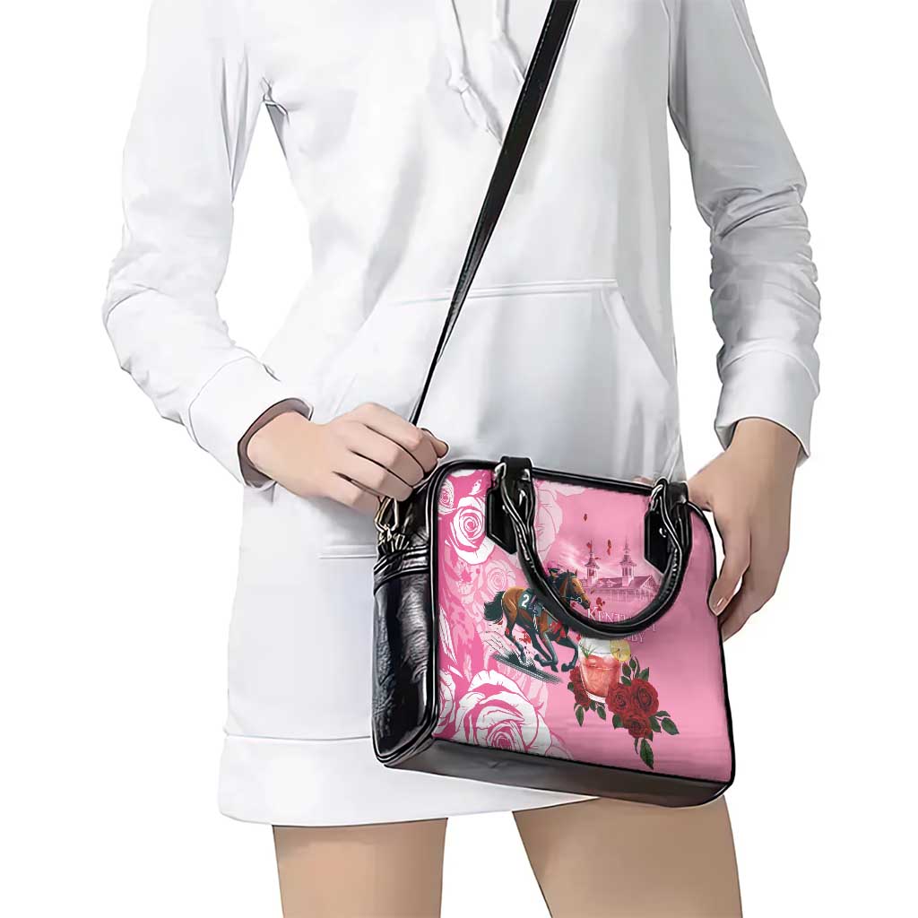 Kentucky Horse Racing Shoulder Handbag Churchill Downs Derby Strawberry Mint Julep Cocktail LT15