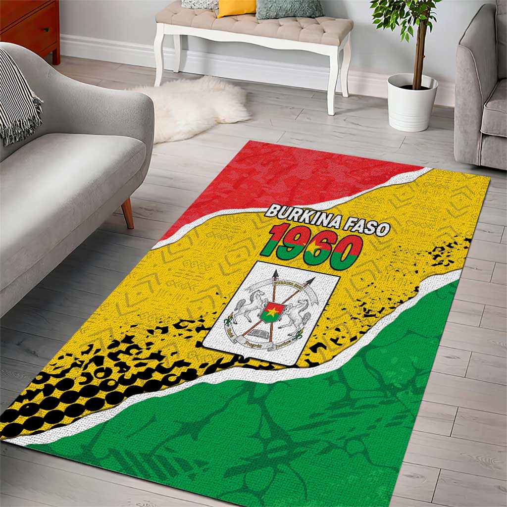 Happy Burkina Faso Area Rug Independence Day - Bogolan Pattern LT15