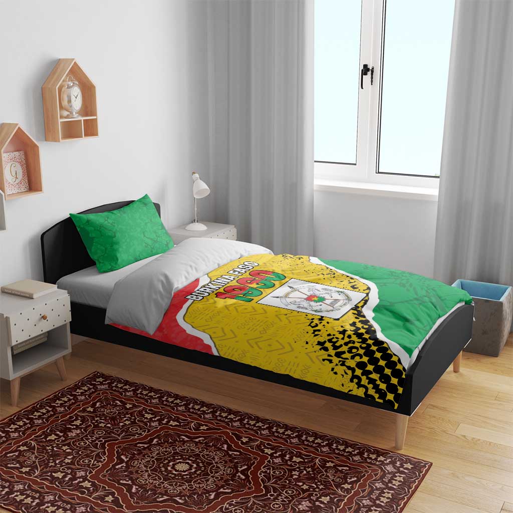 Happy Burkina Faso Bedding Set Independence Day - Bogolan Pattern LT15