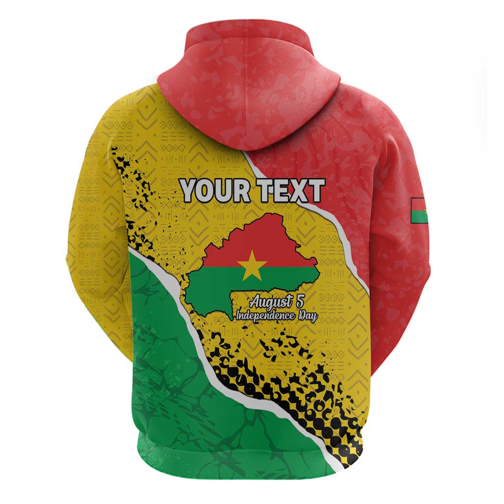 Personalized Burkina Faso Independence Day Hoodie Coat Of Arms - Grunge Style LT15