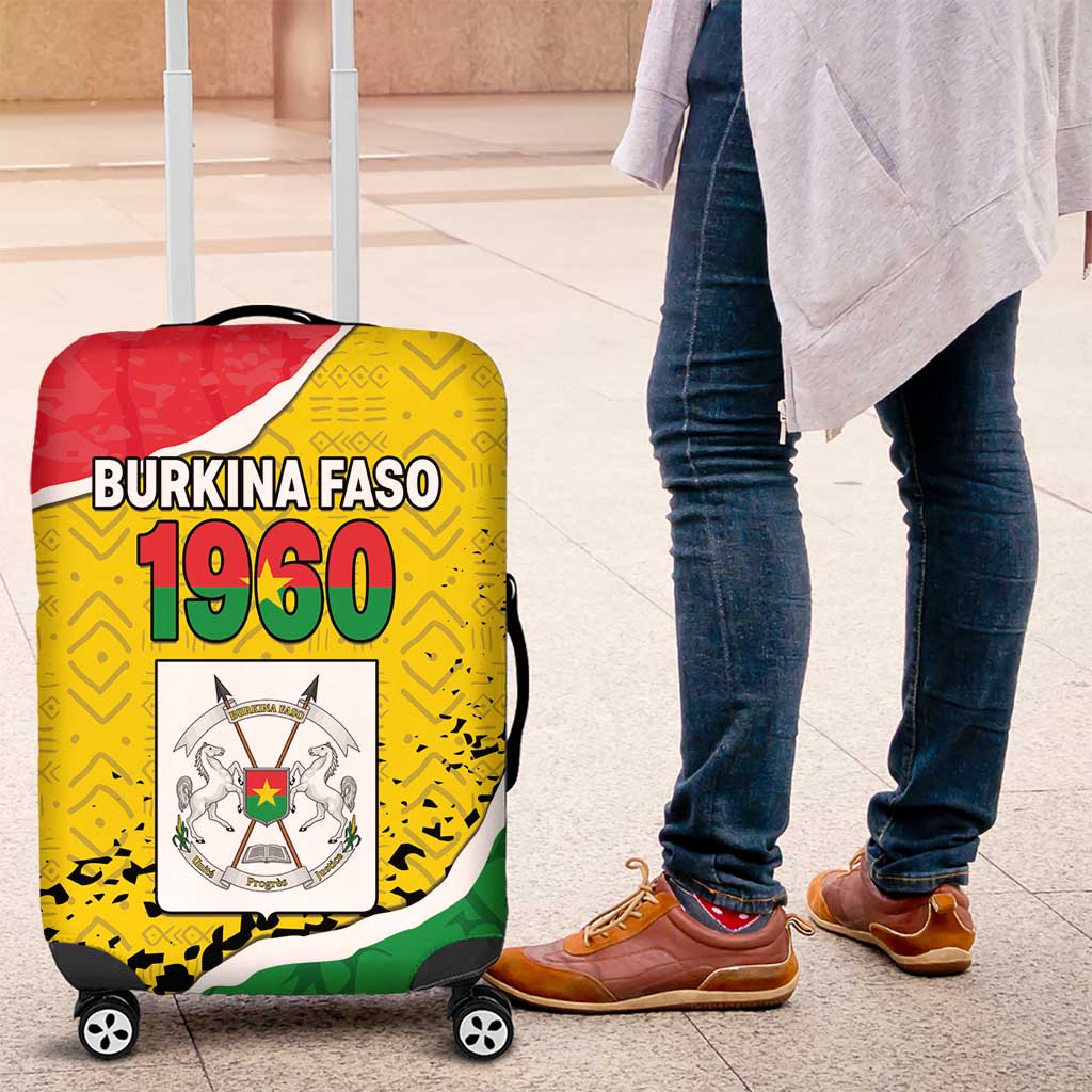 Burkina Faso Independence Day Luggage Cover Coat Of Arms - Grunge Style LT15
