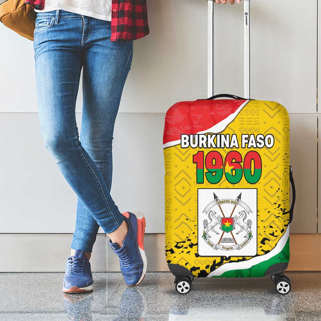 Burkina Faso Independence Day Luggage Cover Coat Of Arms - Grunge Style LT15