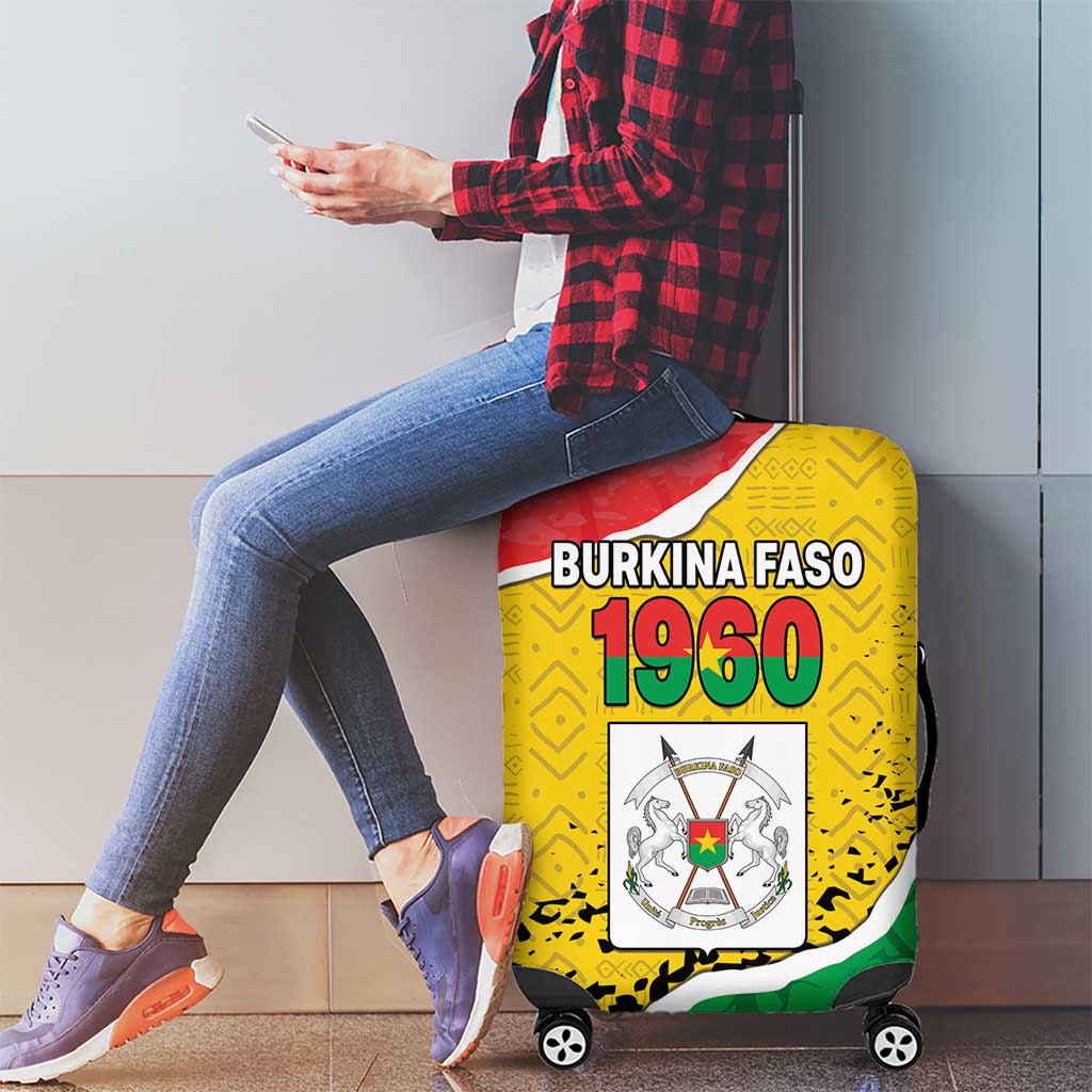 Burkina Faso Independence Day Luggage Cover Coat Of Arms - Grunge Style LT15
