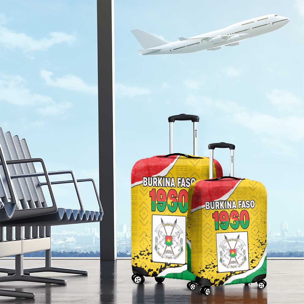 Burkina Faso Independence Day Luggage Cover Coat Of Arms - Grunge Style LT15