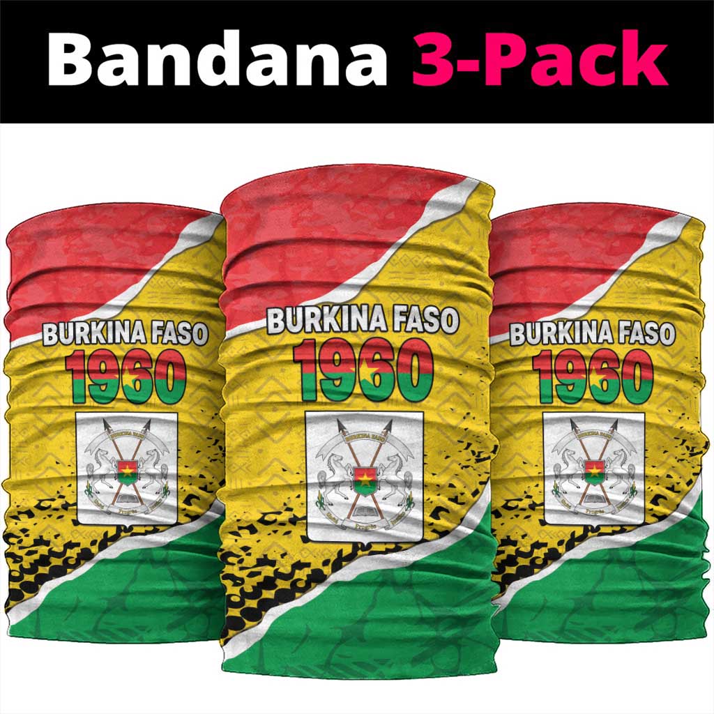 Burkina Faso Independence Day Neck Gaiter Coat Of Arms - Grunge Style LT15
