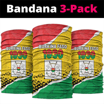 Burkina Faso Independence Day Neck Gaiter Coat Of Arms - Grunge Style LT15