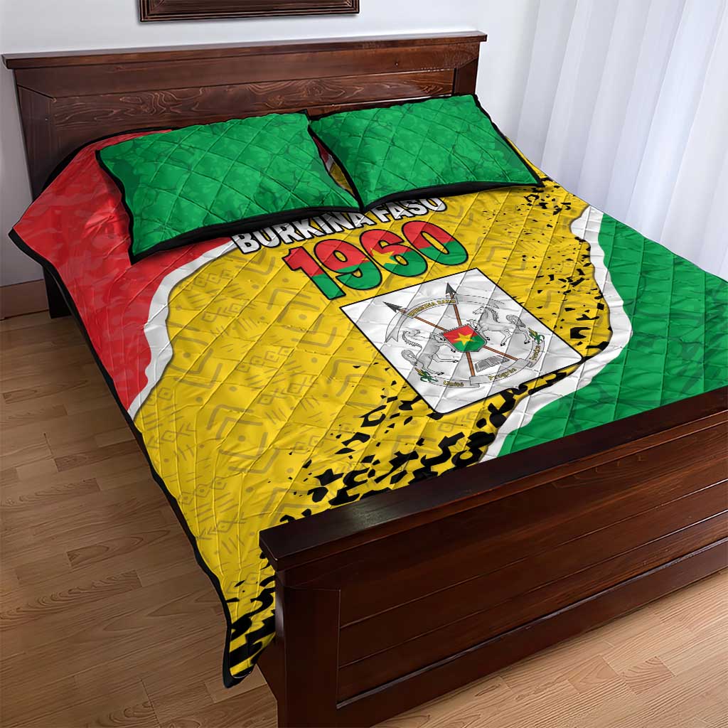 Happy Burkina Faso Quilt Bed Set Independence Day - Bogolan Pattern LT15