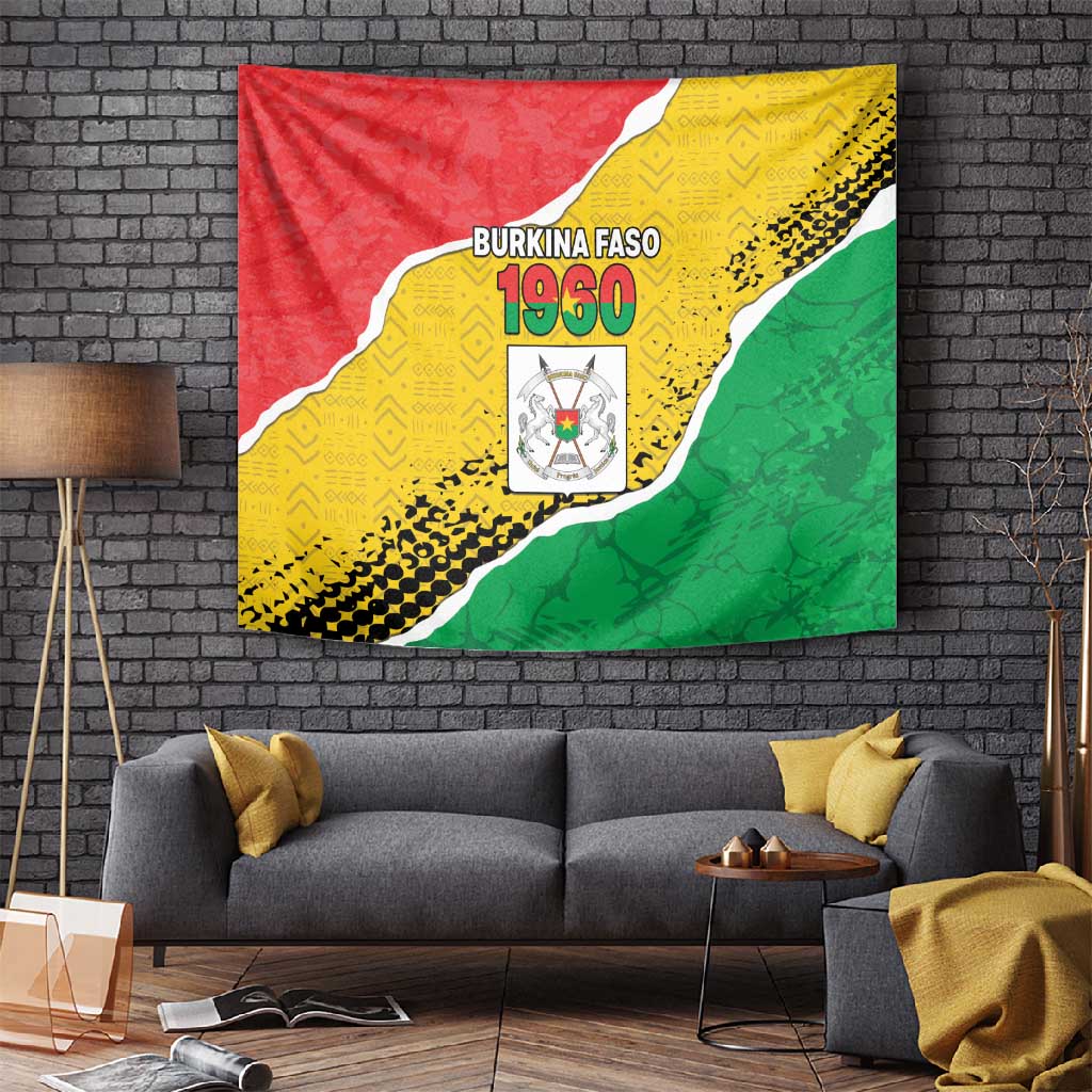 Happy Burkina Faso Tapestry Independence Day - Bogolan Pattern LT15