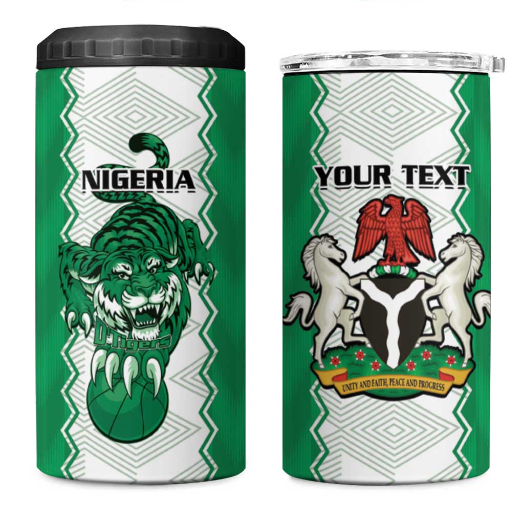 Afro Basketball Custom Nigeria 4 in 1 Can Cooler Tumbler Go Champions DTigers LT15
