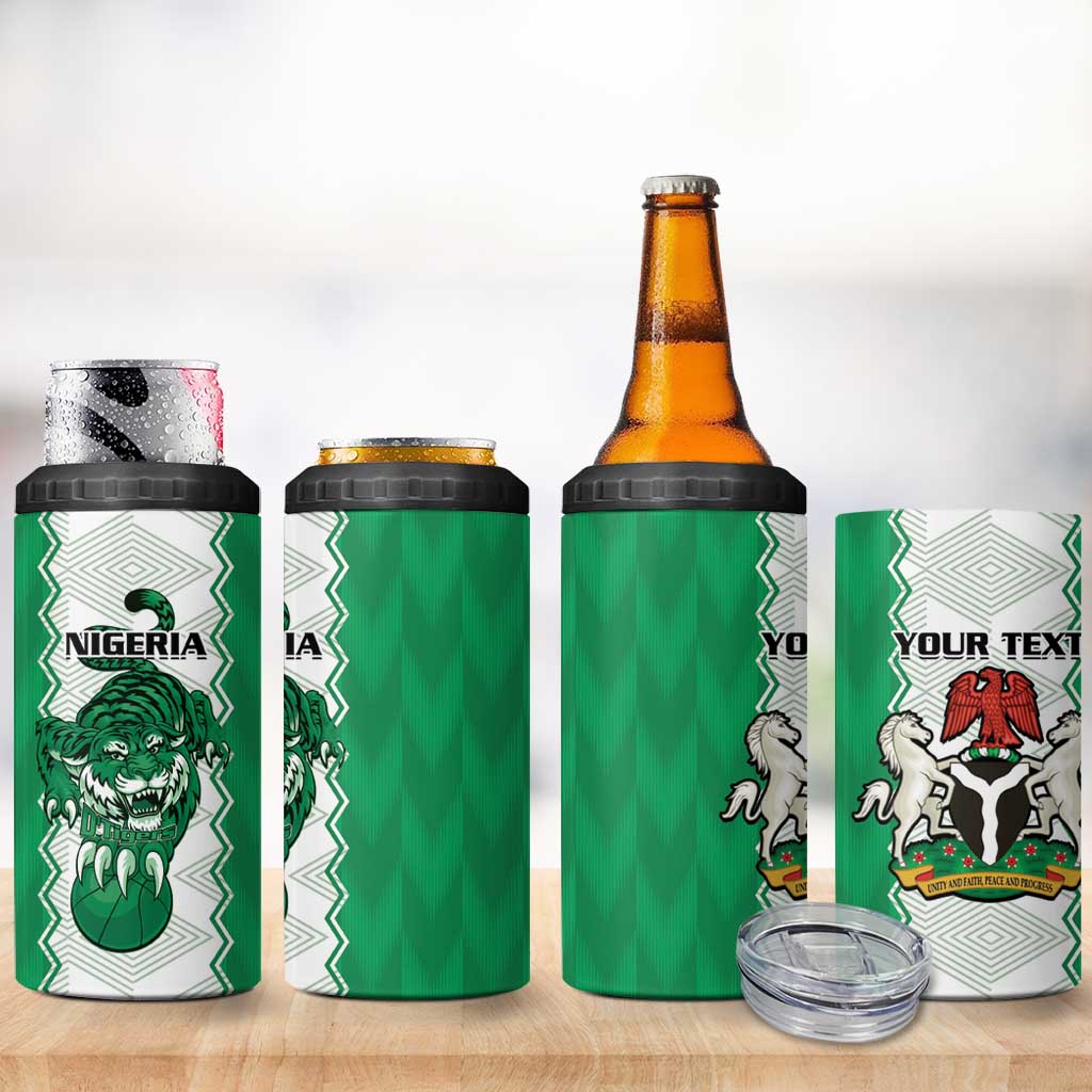Afro Basketball Custom Nigeria 4 in 1 Can Cooler Tumbler Go Champions DTigers LT15