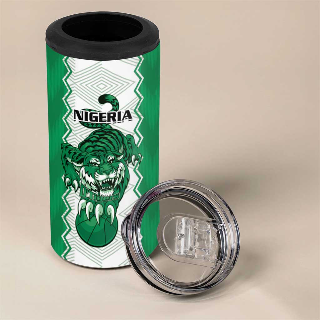 Afro Basketball Custom Nigeria 4 in 1 Can Cooler Tumbler Go Champions DTigers LT15