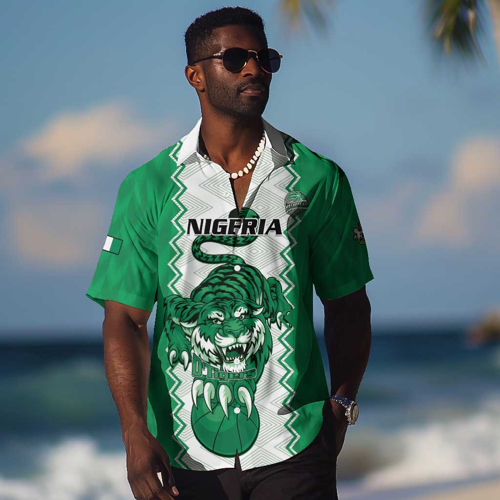 Afro Basketball Custom Nigeria Hawaiian Shirt Go Champions DTigers LT15