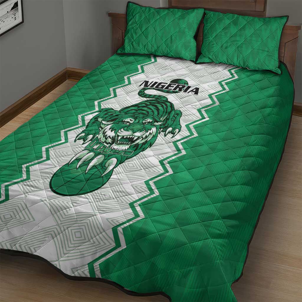 Afro Basketball Nigeria Quilt Bed Set Go Champions DTigers LT15