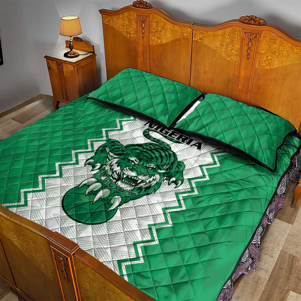 Afro Basketball Nigeria Quilt Bed Set Go Champions DTigers LT15