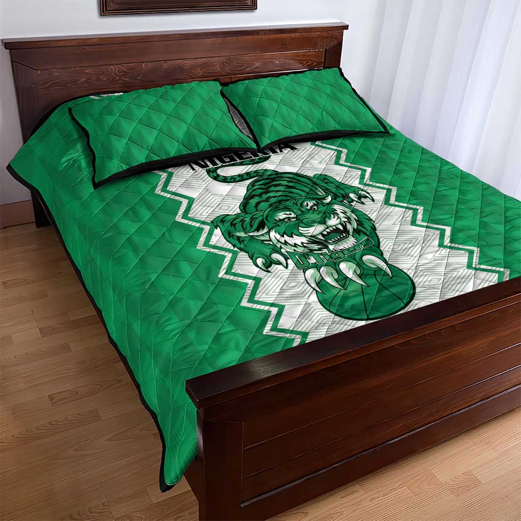 Afro Basketball Nigeria Quilt Bed Set Go Champions DTigers LT15