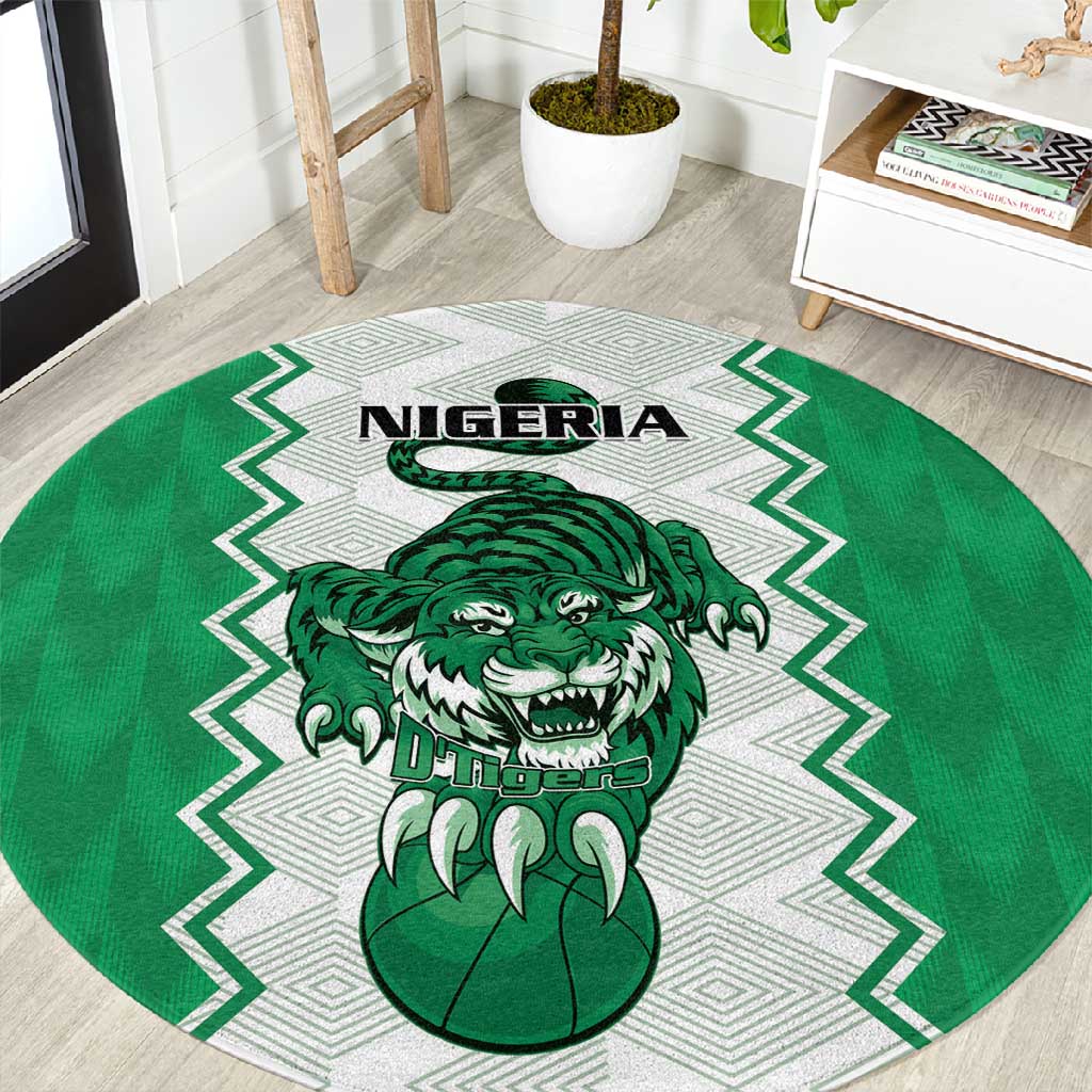 Afro Basketball Nigeria Round Carpet Go Champions DTigers LT15