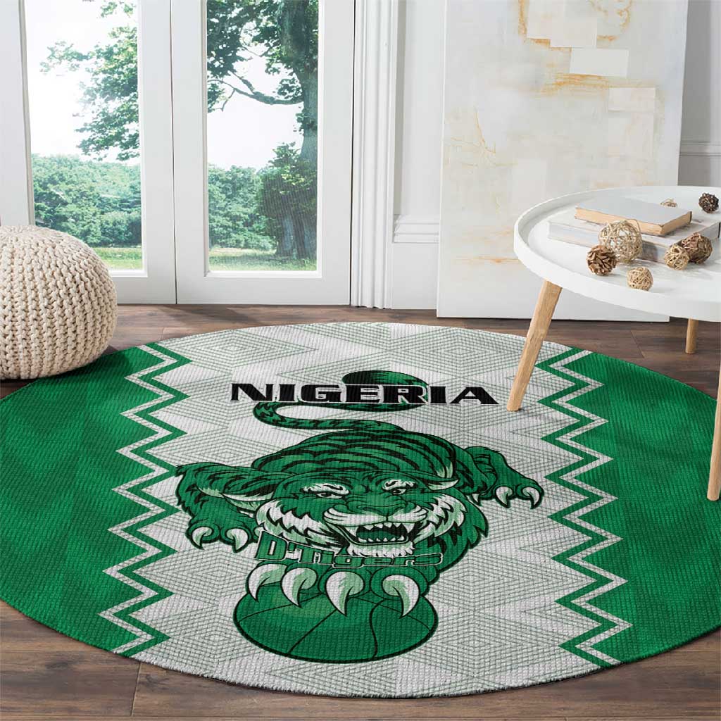 Afro Basketball Nigeria Round Carpet Go Champions DTigers LT15