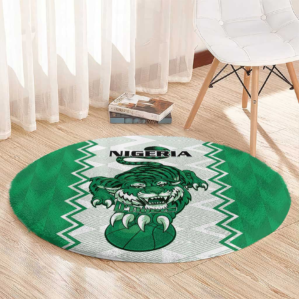 Afro Basketball Nigeria Round Carpet Go Champions DTigers LT15