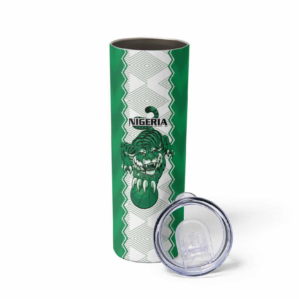 Afro Basketball Custom Nigeria Skinny Tumbler Go Champions DTigers LT15