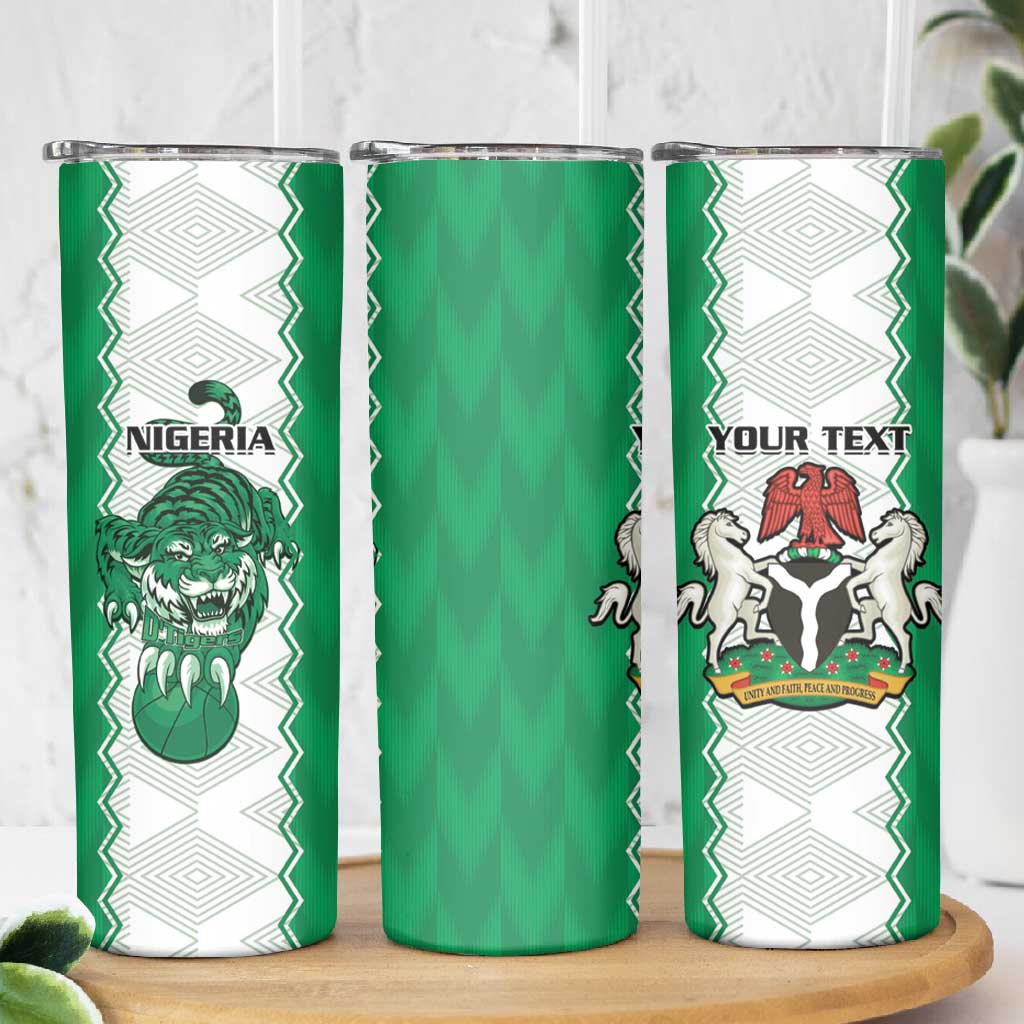 Afro Basketball Custom Nigeria Skinny Tumbler Go Champions DTigers LT15