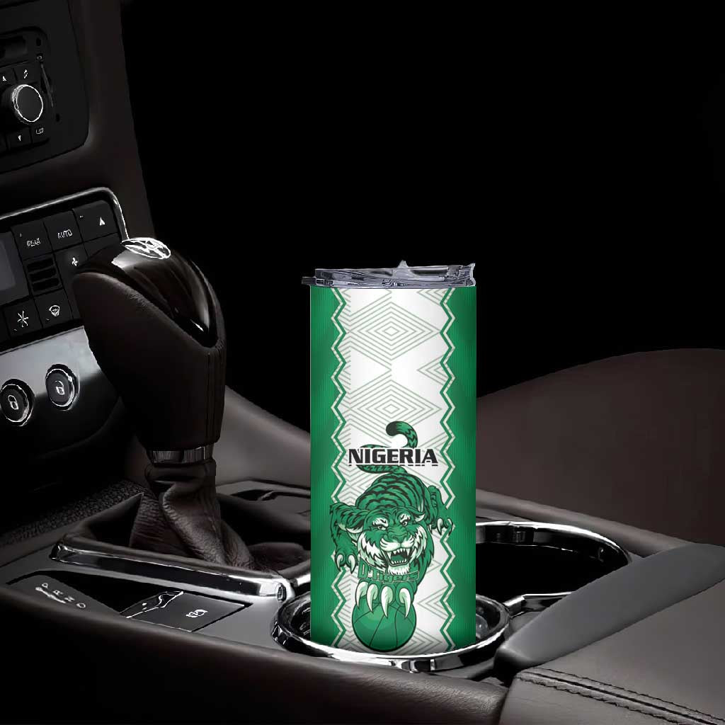 Afro Basketball Custom Nigeria Skinny Tumbler Go Champions DTigers LT15