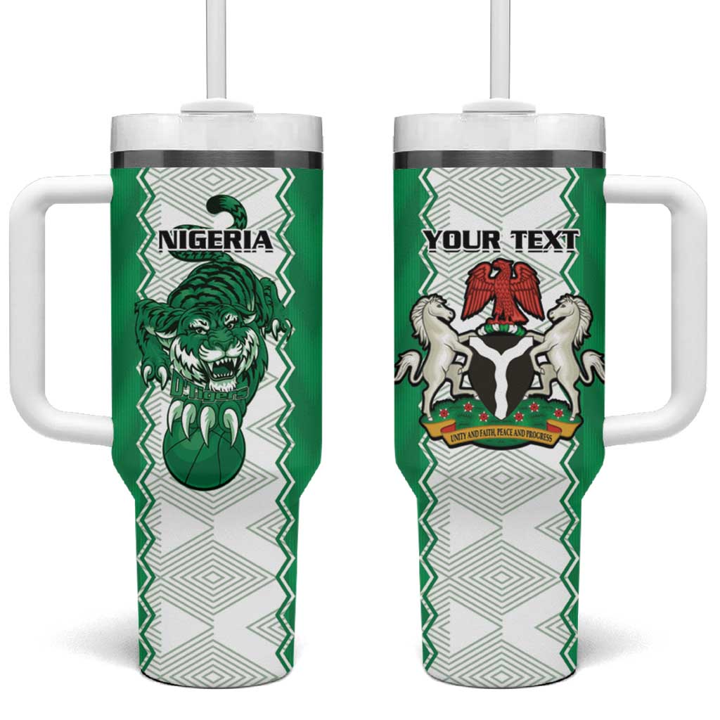 Afro Basketball Custom Nigeria Tumbler With Handle Go Champions DTigers LT15