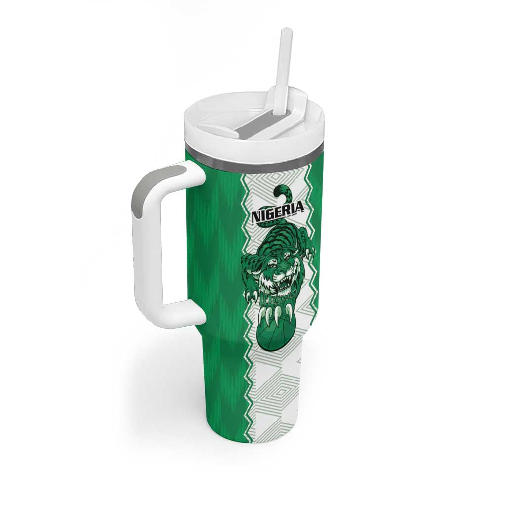 Afro Basketball Custom Nigeria Tumbler With Handle Go Champions DTigers LT15