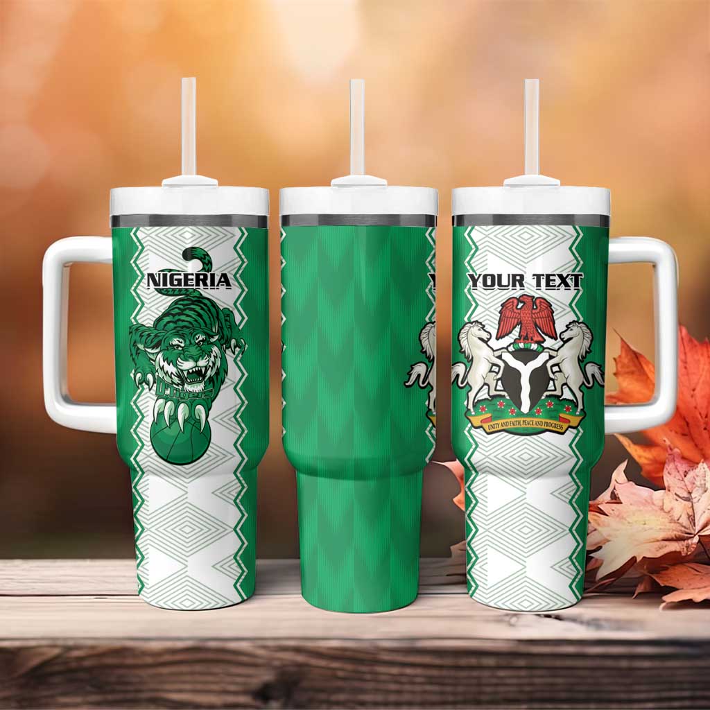 Afro Basketball Custom Nigeria Tumbler With Handle Go Champions DTigers LT15