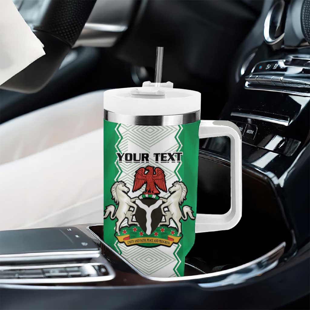 Afro Basketball Custom Nigeria Tumbler With Handle Go Champions DTigers LT15